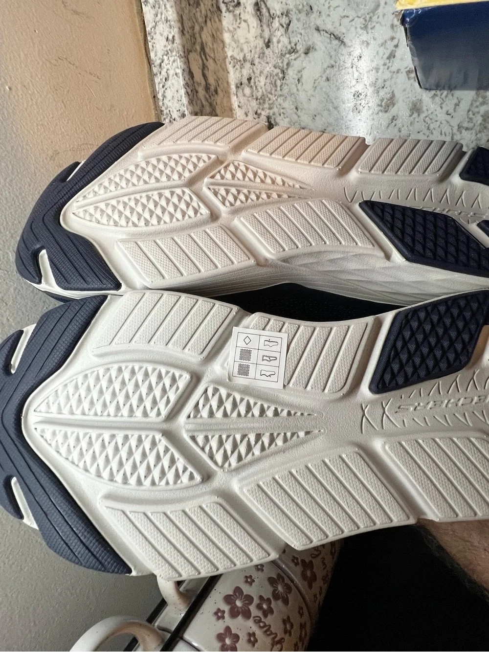 Skechers Navy hands free Slip-On Knit Walking Shoes
